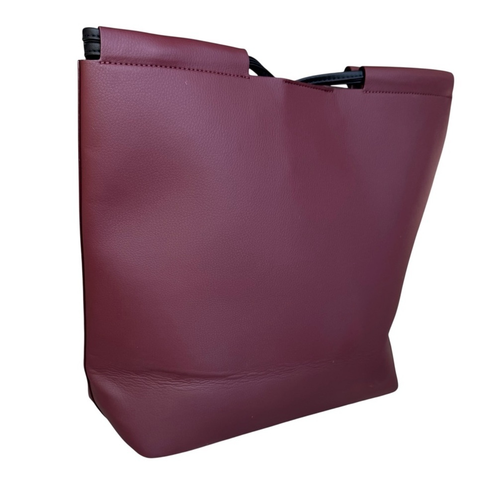 Von Holzhausen Italian Designer Vegan Market Tote Bag Fall Burgundy - Picture 16 of 16